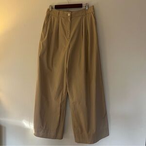 LOFT Wide Leg Pants in Khaki Tan